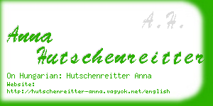 anna hutschenreitter business card